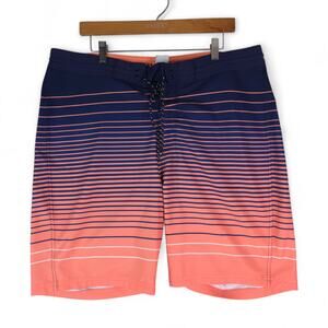 Old Navy California Board Shorts Mens 38x9 Blue Orange Swim Wear Beach
